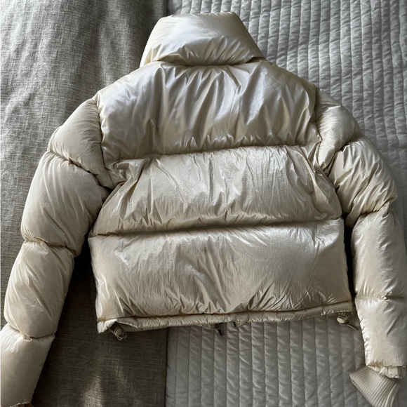 My Sunday Ski - CROPPED BOMBER SKI JACKET – SNOW SPARKLE WHITE - Picture 2 of 6